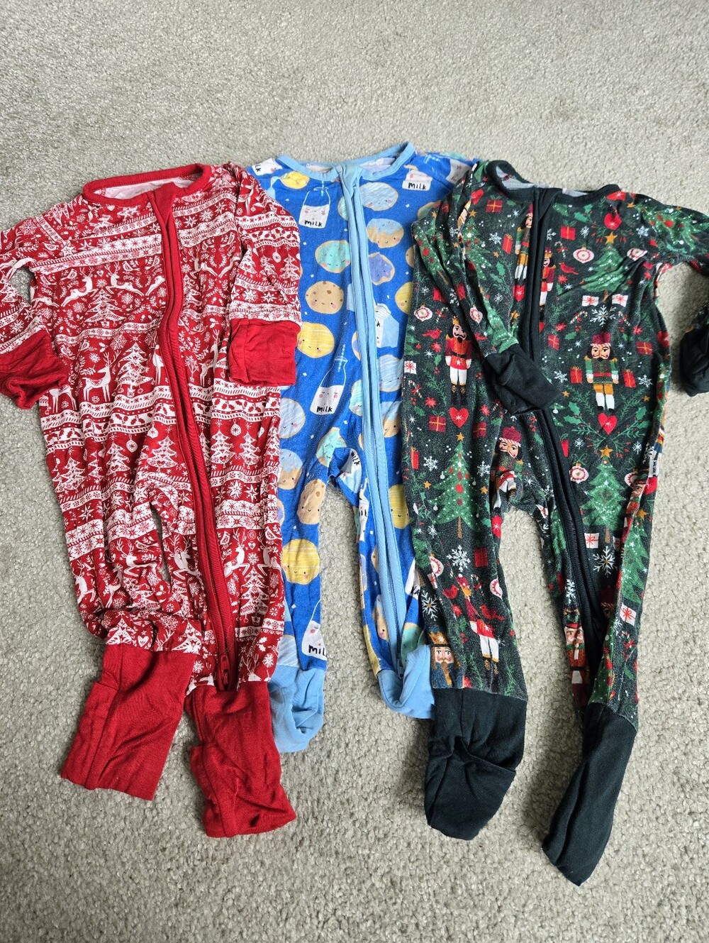Holiday Little Sleepies Pajamas, 3 Pair